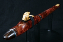 Katalox Burl Native American Flute, Minor, Low D-3, #E3L